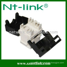 180 degree black color cat5e utp rj45 tooless modular jack